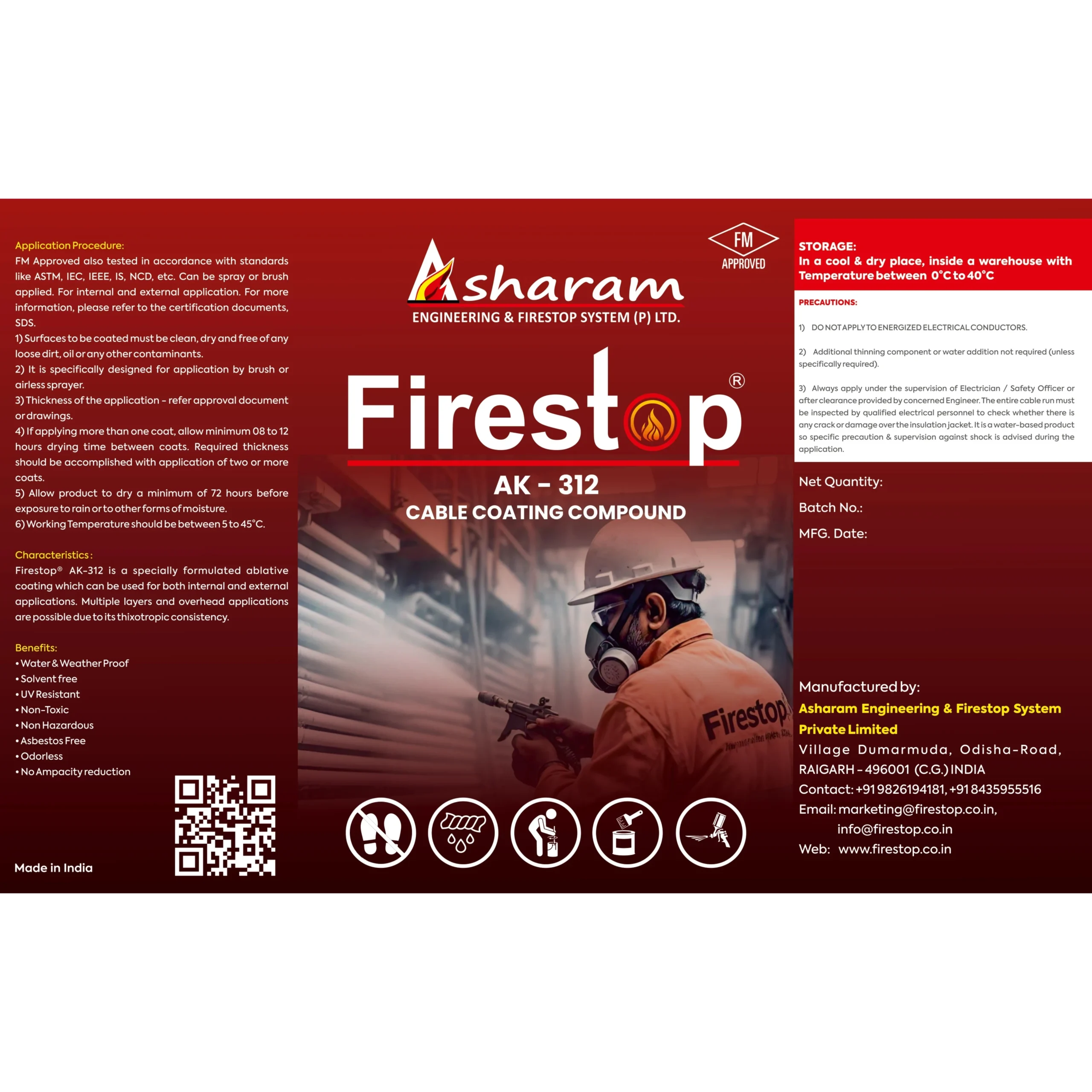 Firestop AK-312 Cable Coating Compound - Image 2